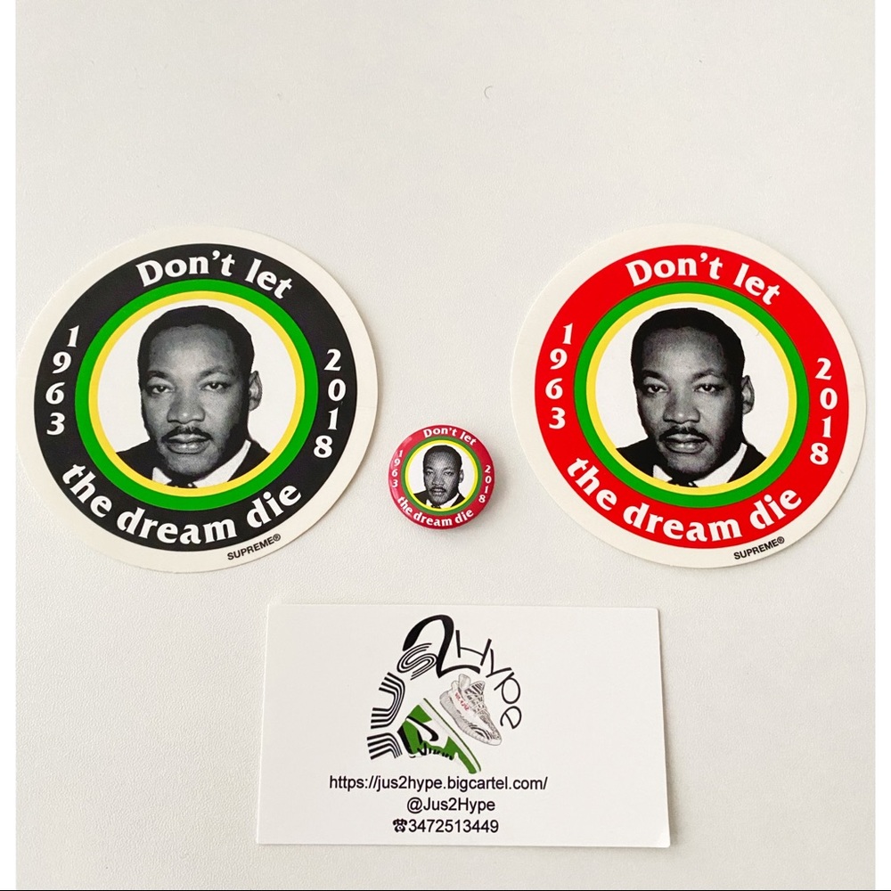 Supreme MLK Sticker & Pin Bundle